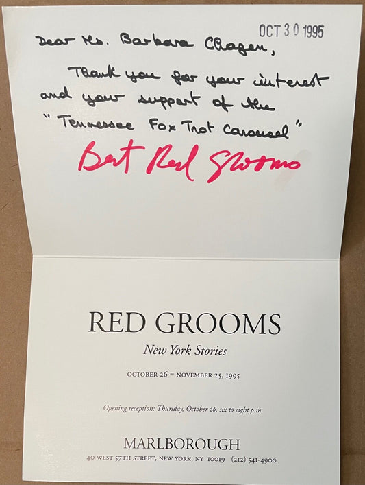 Red Grooms: New York Stories + signed card
