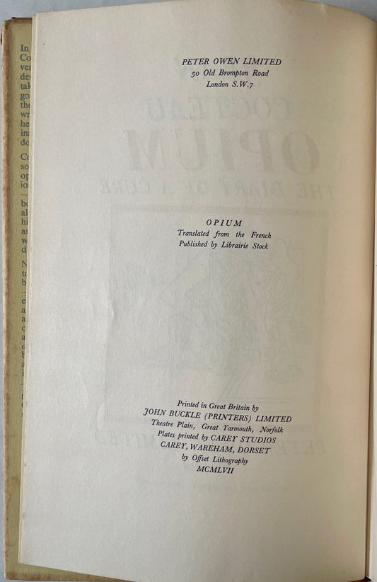 Opium: The Diary of a Cure by Jean Cocteau