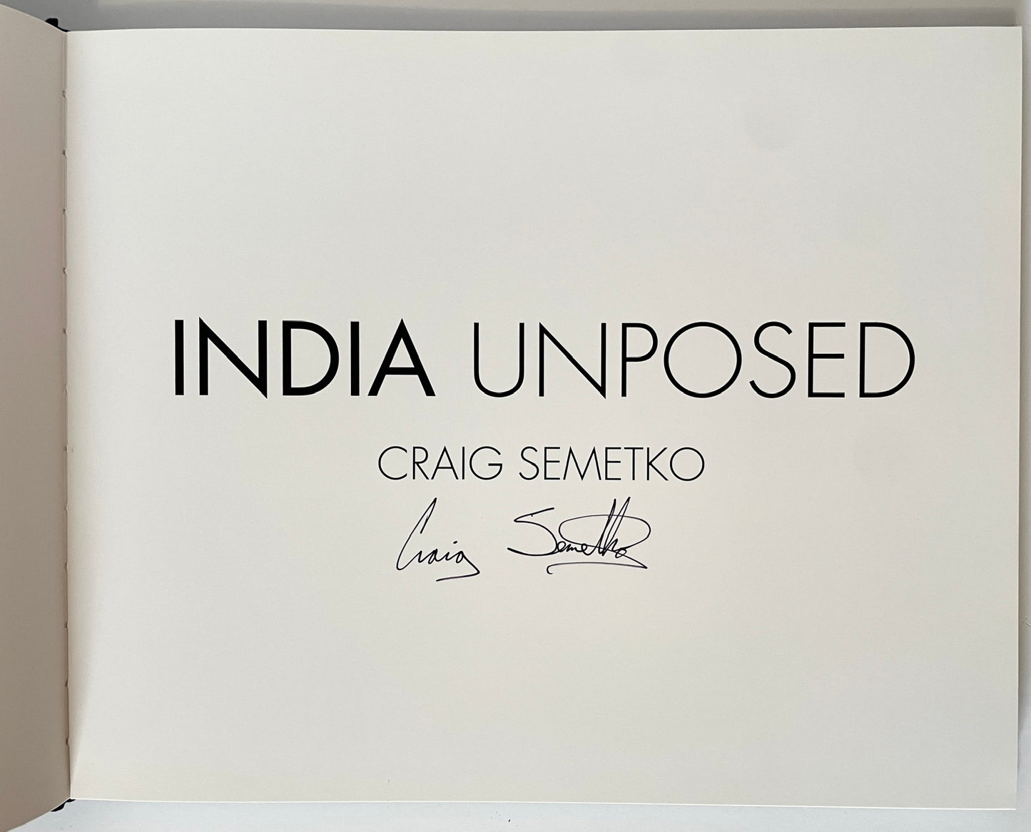 Craig Semetko: India Unposed [signed]
