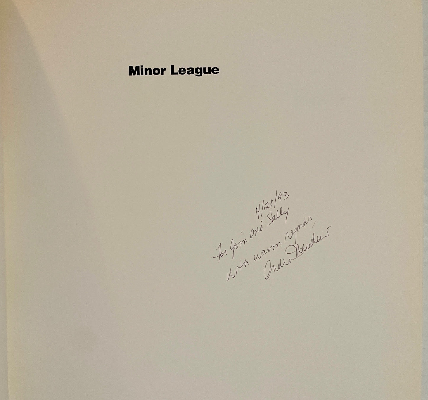 Minor League: Photographs by Andrea Modica [signed + exhibition postcard]