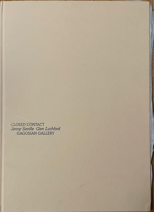 Jenny Saville & Glen Luchford: Closed Contact [Katherine Dunn signed association copy]